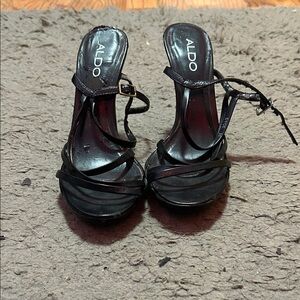 Aldo Black Strappy Heels for Women